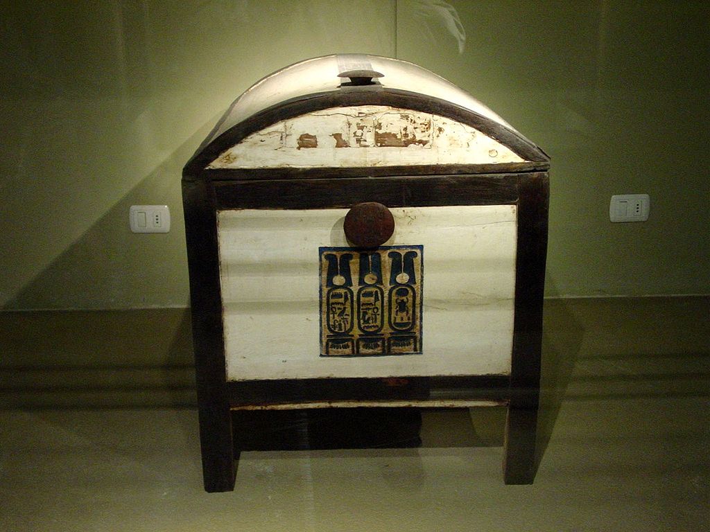 Wooden chest of Tutankhamun. Egyptian Museum, Cairo.