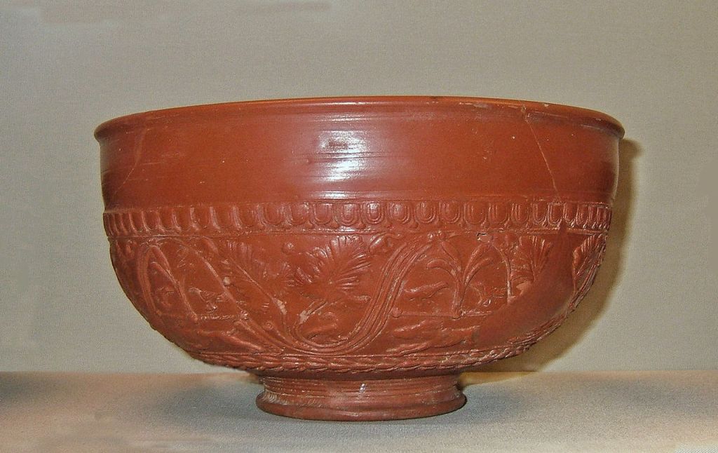 Samian ware bowl, late 1st c. AD.