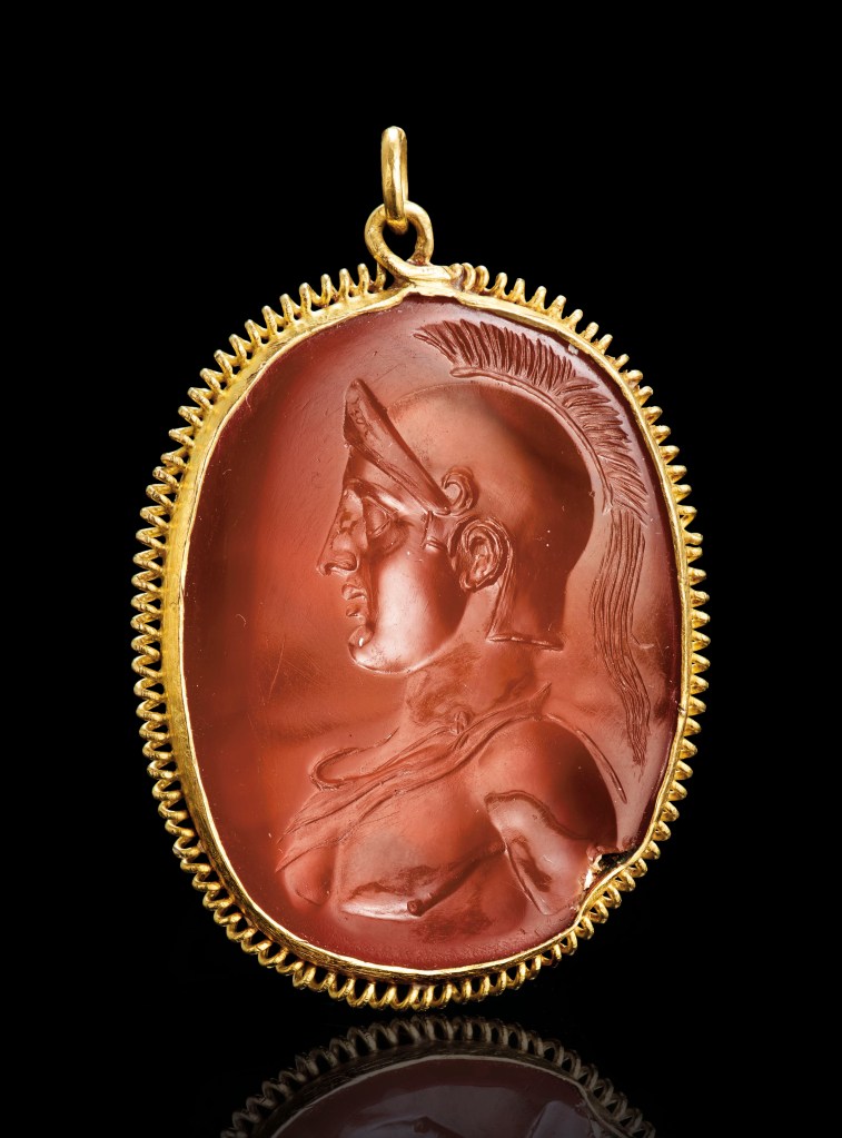 Carnelian intaglio of Mars, 1st c. BC.