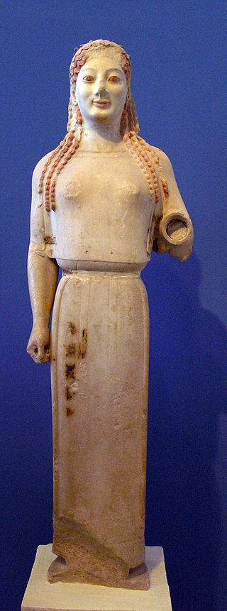 Peplos Kore, c. 530 BC. Acropolis Museum.