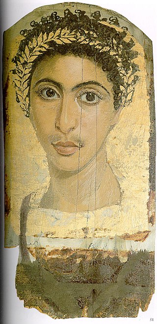 Gilded portrait of a young man. Egyptian Museum, Berlin.