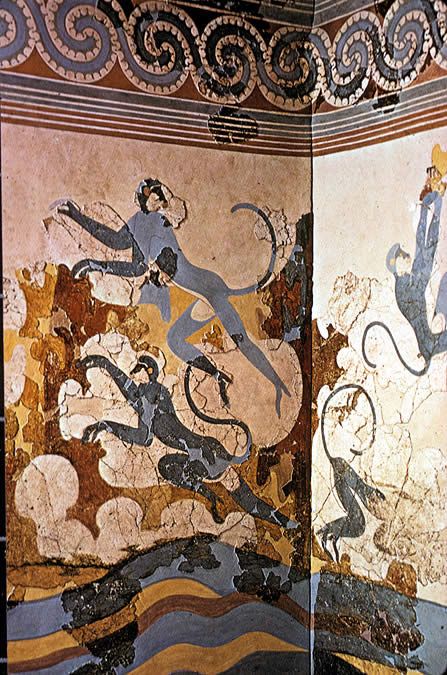 The Blue Monkeys Fresco from Akrotiri.