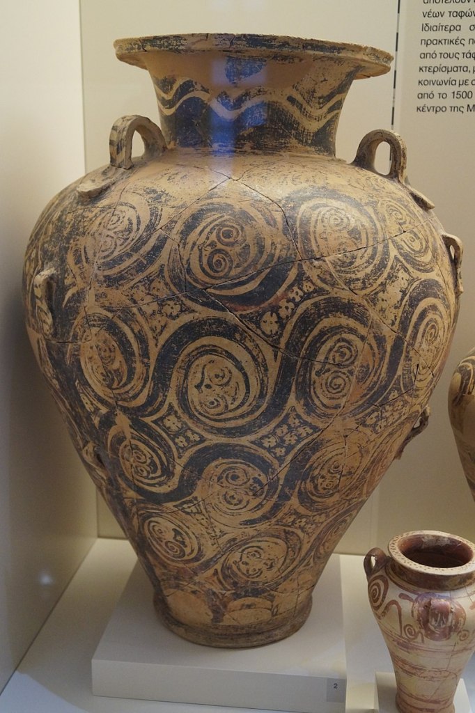 Pyriform jar from chamber tomb 10 of the Dendra cemetery, c. 1500-1450 BC.