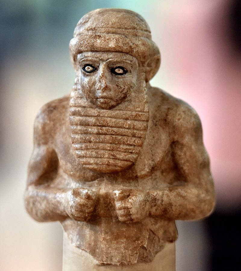 Sumerian dignitary, Uruk, c. 3300-3000 BC. National Museum of Iraq.