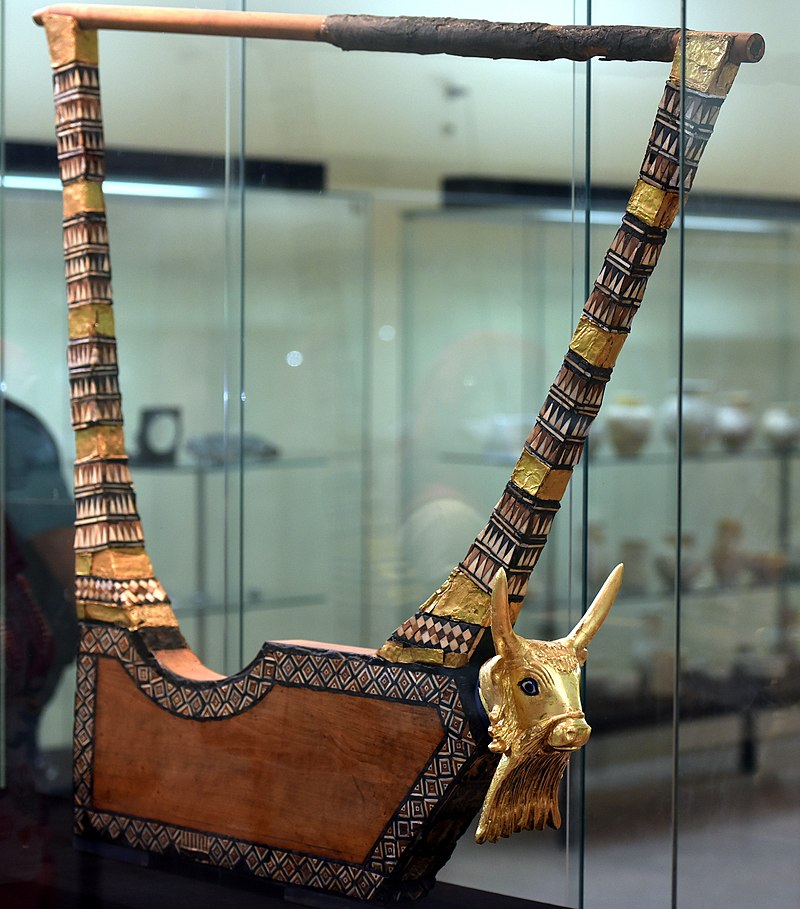 Queen Puabi's gold lyre. British Museum.