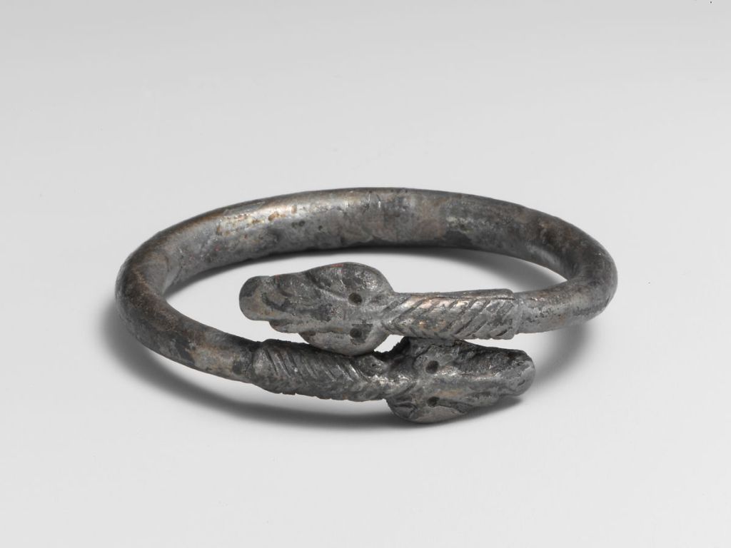 Silver bracelet in the form of a snake, 3rd c. AD.