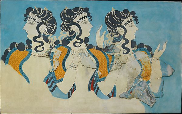 Ladies in Blue Fresco. Metropolitan Museum of Art.