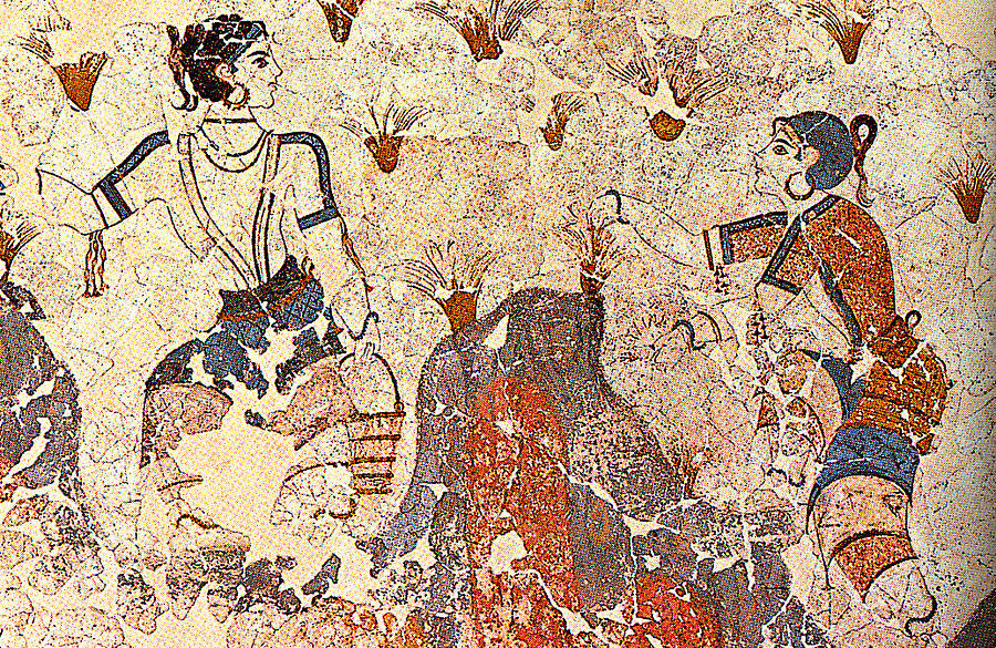 Saffron Gatherers from Akrotiri.